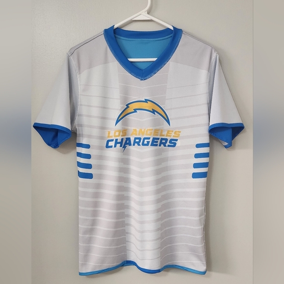 LA Chargers NFL Flag Football Jersey&Drawstring Shorts Youth Sz XL.  Reversible - Picture 1 of 7